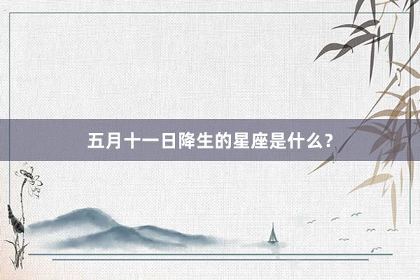 五月十一日降生的星座是什么?